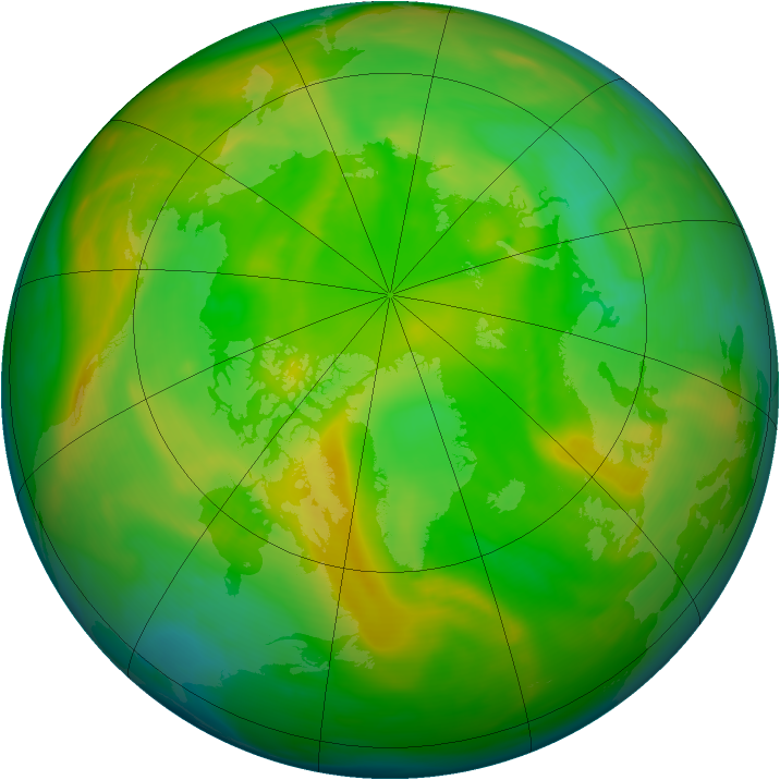 Arctic ozone map for 11 June 2005